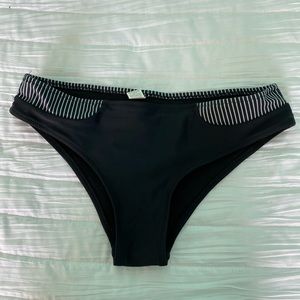 Black Bikini Bottoms w Stripes